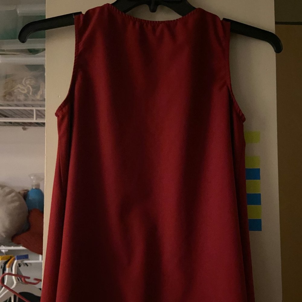 Red Sleeveless Shirt